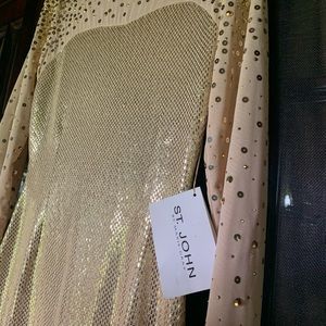 St. John’s gold sequin gown